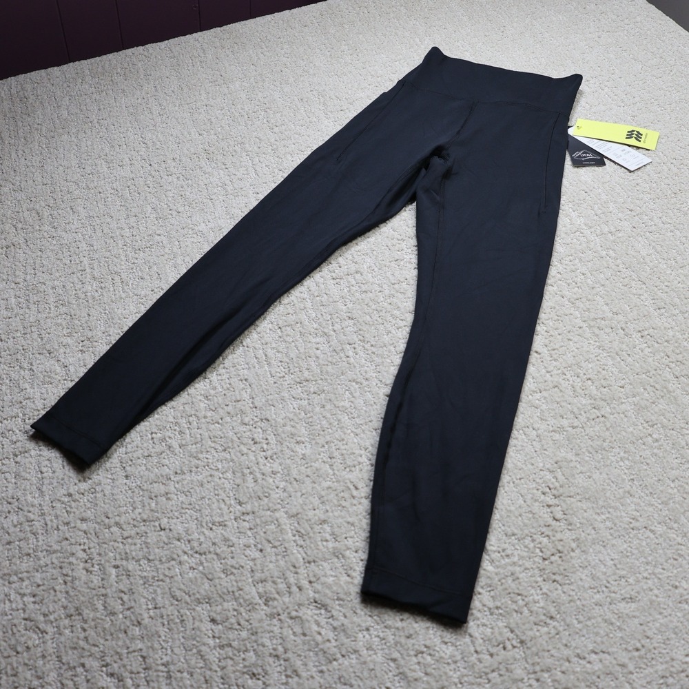 All in Motion Super Flex Pocketed Leggings Black Ultra High Rise 7/8 S NEW